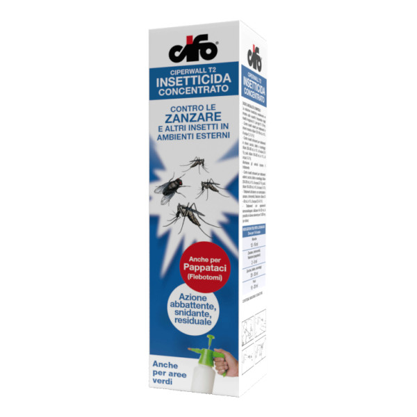 Insetticida concentrato contro zanzare e insetti molesti - Ciperwall T2 Cifo [250 ml]