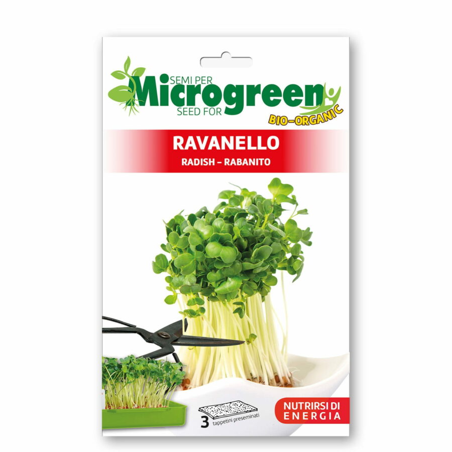 Microgreen di Ravanello (3 Tappetini preseminati)